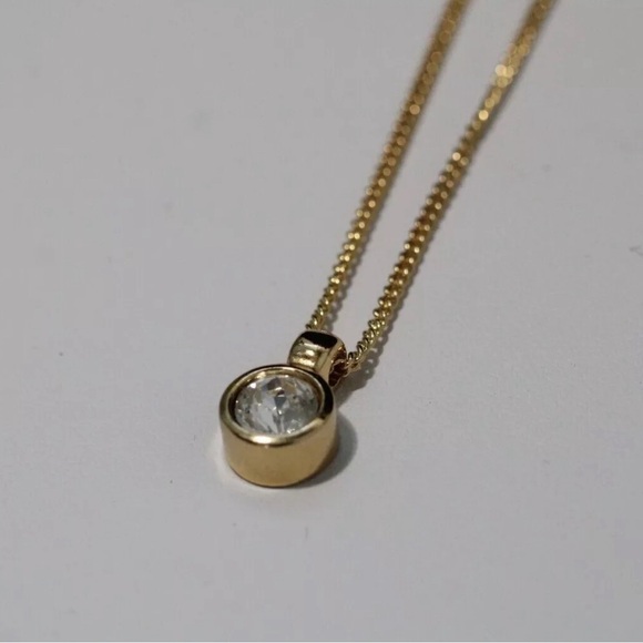 Vintage Christian Dior Signed Logo Goldtone Swarovski Crystal Pendant Necklace - Picture 3 of 7